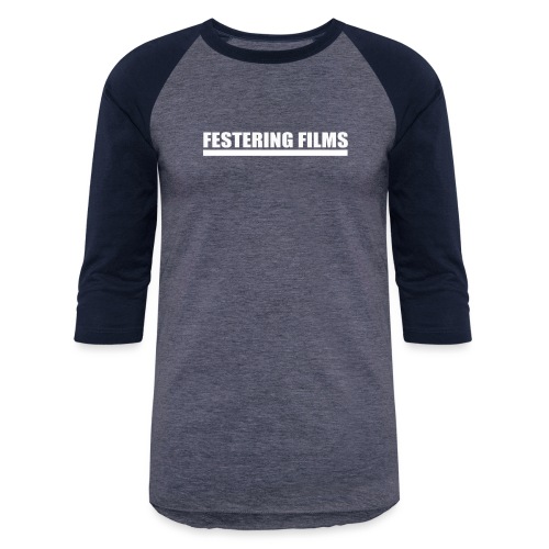 Festering Films Logo (White) - Unisex Baseball T-Shirt