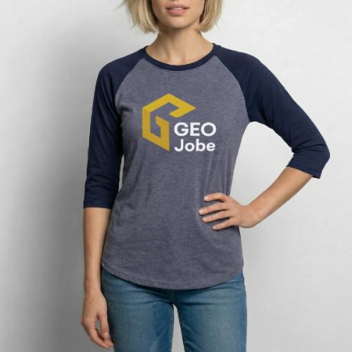 GEO Jobe Logo 2024 Final Stacked padded white - Unisex Baseball T-Shirt