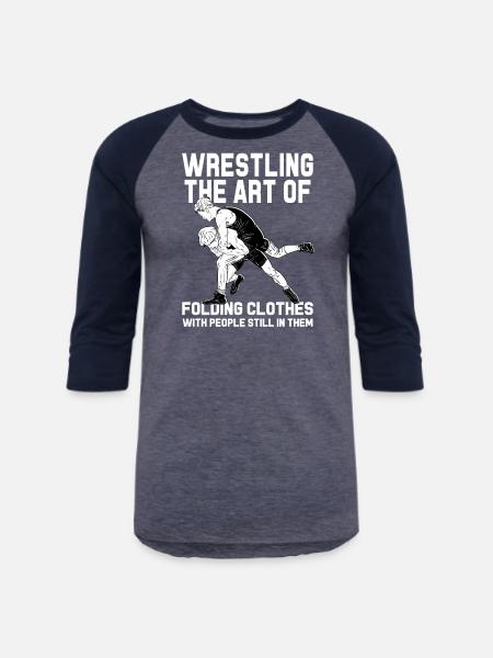 Wrestling - Unisex Baseball T-Shirt - heather blue/navy