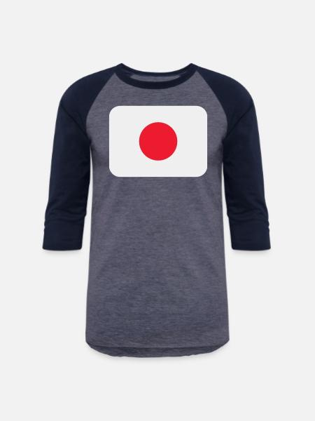 Japan Collection - Unisex Baseball T-Shirt - heather blue/navy