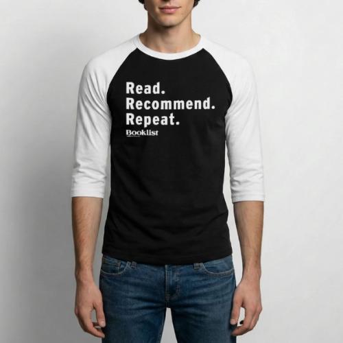 Read. Recommend. Repeat. With Booklist Reviews - Unisex Baseball T-Shirt