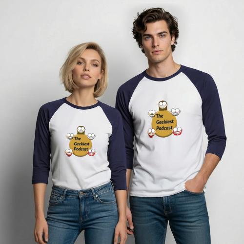 The Geekiest Podcast Logo - Unisex Baseball T-Shirt