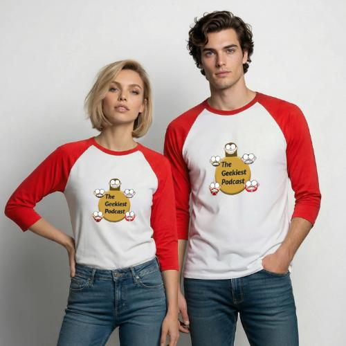 The Geekiest Podcast Logo - Unisex Baseball T-Shirt