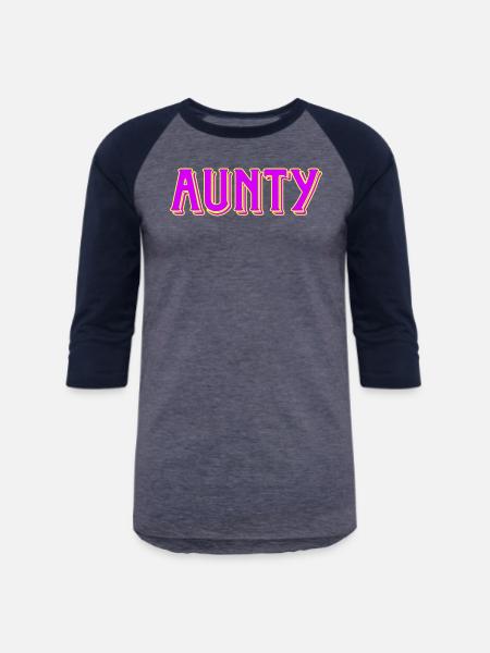 Aunty - Unisex Baseball T-Shirt - heather blue/navy