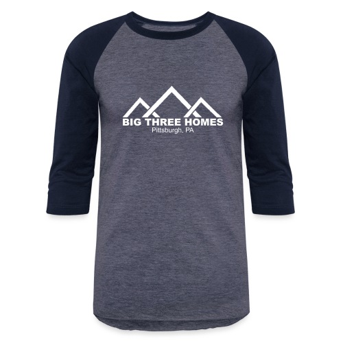 Big Three Homes Logo - Unisex Baseball T-Shirt