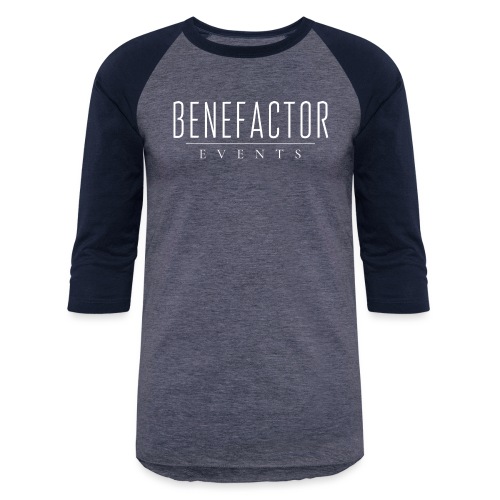 Benefactor White Logo - Unisex Baseball T-Shirt