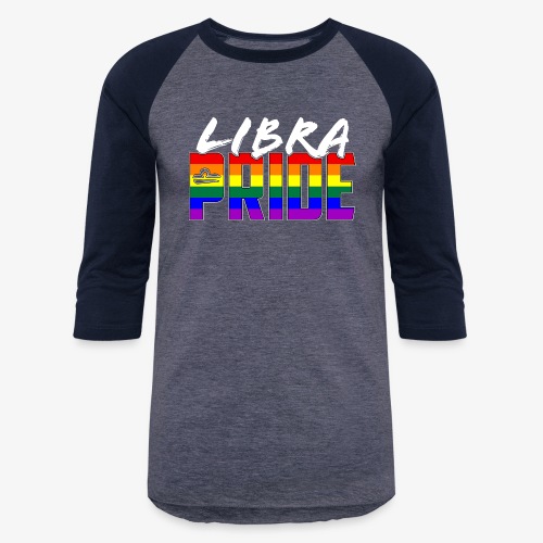 LGBT Libra Pride Flag Zodiac Sign - Unisex Baseball T-Shirt