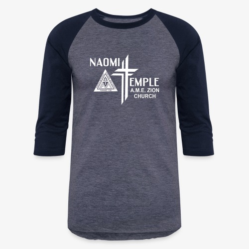 Naomi Temple All-white Logo - Unisex Baseball T-Shirt
