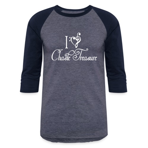 I LOVE Chaste Treasure! (White) - Unisex Baseball T-Shirt