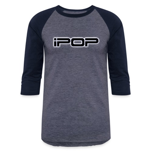 iPop Black Logo - Unisex Baseball T-Shirt