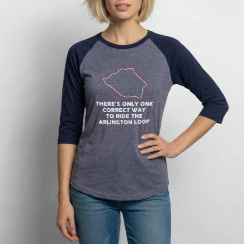 Arlington Loop: Counter-Clockwise - Unisex Baseball T-Shirt