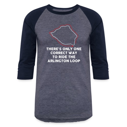 Arlington Loop: Counter-Clockwise - Unisex Baseball T-Shirt