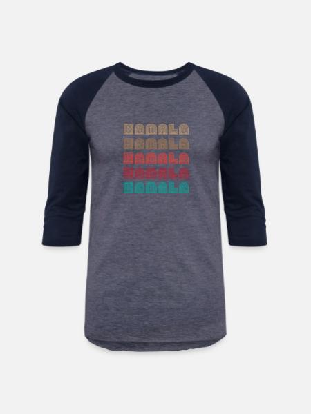 Kamala - Unisex Baseball T-Shirt - heather blue/navy
