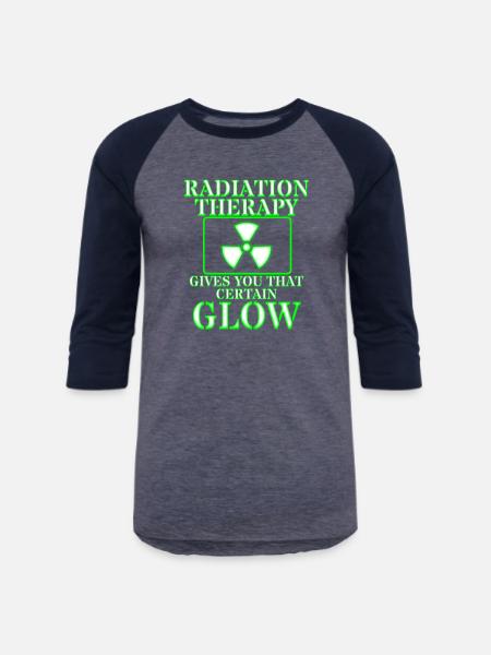 Radiation Therapy - Unisex Baseball T-Shirt - heather blue/navy