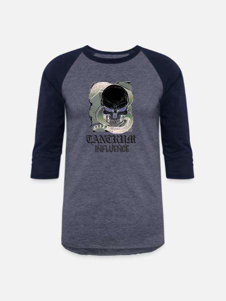 Tantrum- Merch |negative - Unisex Baseball T-Shirt - heather blue/navy