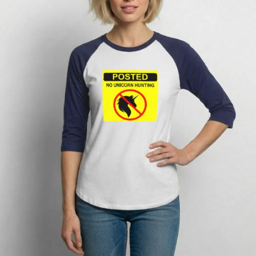Posted Unicorn Hunting 3color - Unisex Baseball T-Shirt