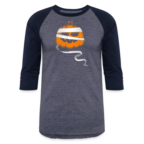 Halloween Bandaged Pumpkin - Unisex Baseball T-Shirt