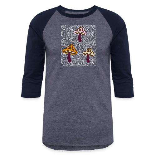 Fall Season Mushroom Designs - Unisex Baseball T-Shirt