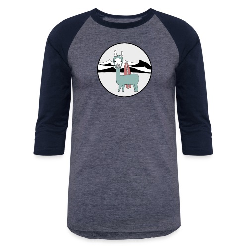 Surfin' llama. - Unisex Baseball T-Shirt
