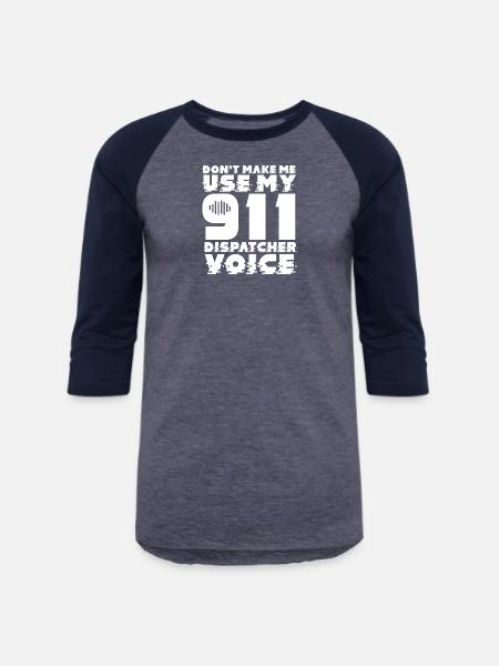 911 Dispatcher Emergency Dispatcher - Unisex Baseball T-Shirt - heather blue/navy