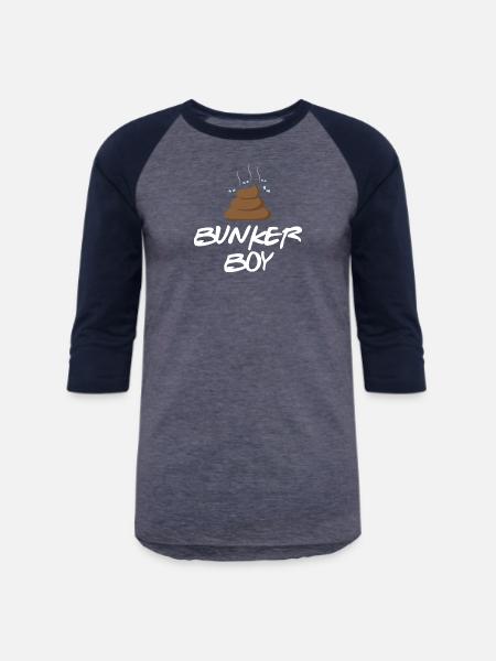 Bunker Boy - Unisex Baseball T-Shirt - heather blue/navy