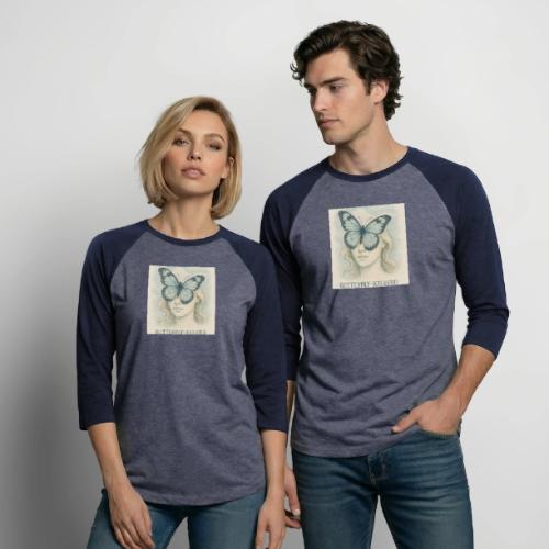 Butterfly kisses Hue - Unisex Baseball T-Shirt