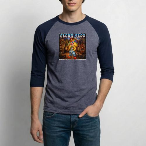 The Clown Taco Circus Humor Character - Unisex Baseball T-Shirt