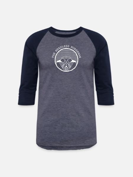 The Headless Horseman - Unisex Baseball T-Shirt - heather blue/navy