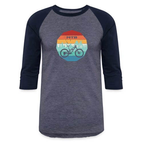 short travel trail bike retro - Unisex Baseball T-Shirt