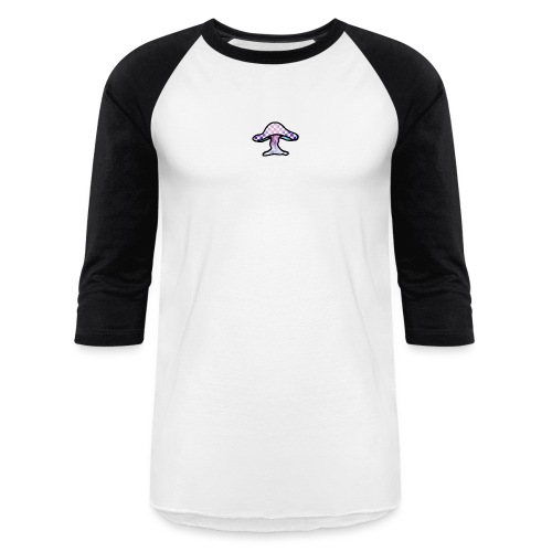 PixieDrive Tie Dye Checker Mushroom - Unisex Baseball T-Shirt