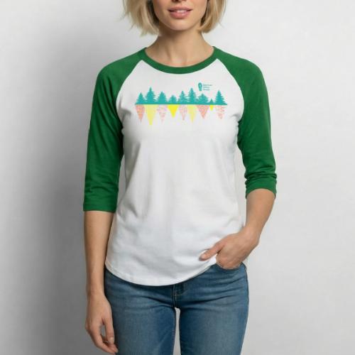 Treeline Geometry - Unisex Baseball T-Shirt