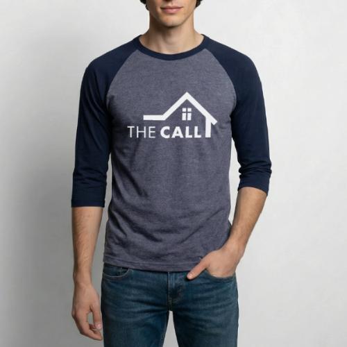The CALL Logo White - Unisex Baseball T-Shirt