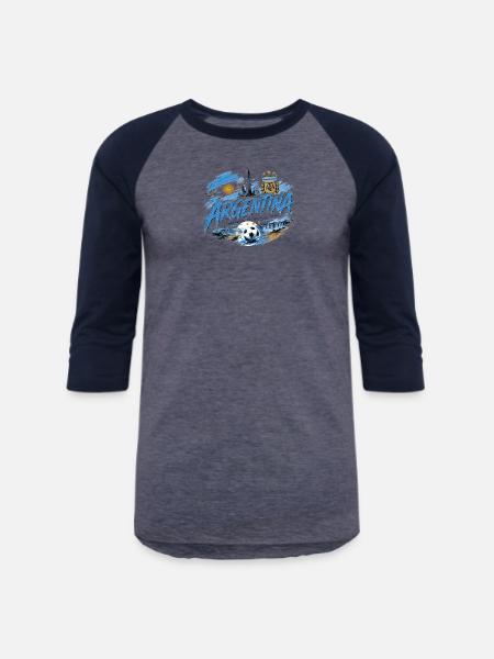 Sky Blue Glory - Unisex Baseball T-Shirt - heather blue/navy