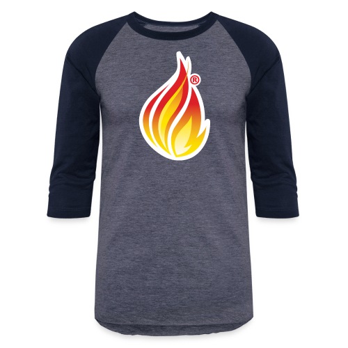 HL7 FHIR Flame graphic with white background - Unisex Baseball T-Shirt