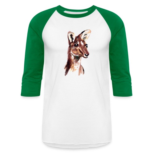 kangaroo face - Unisex Baseball T-Shirt