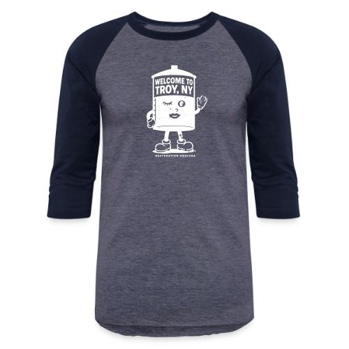 RO Welcome to Troy Winking Fuel Tank Light - Unisex Baseball T-Shirt