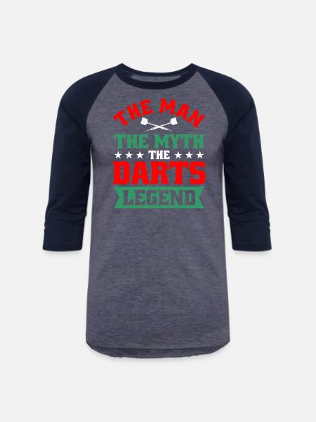 Darts Dart Player - Unisex Baseball T-Shirt - heather blue/navy