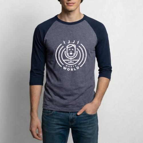 JJMW Mono white - Unisex Baseball T-Shirt