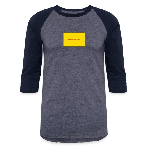 Wonder and Focus Simple Yellow - Unisex Baseball T-Shirt