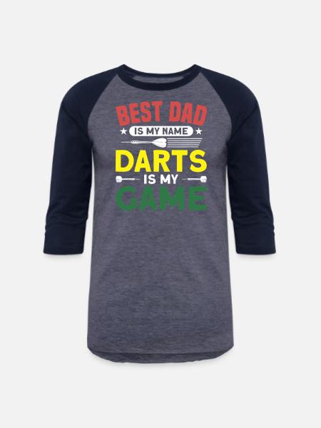 Darts Dart Player - Unisex Baseball T-Shirt - heather blue/navy