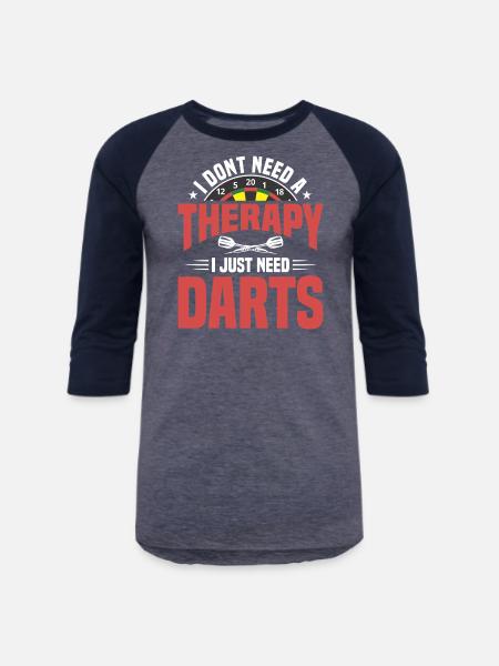 Darts Dart Player - Unisex Baseball T-Shirt - heather blue/navy