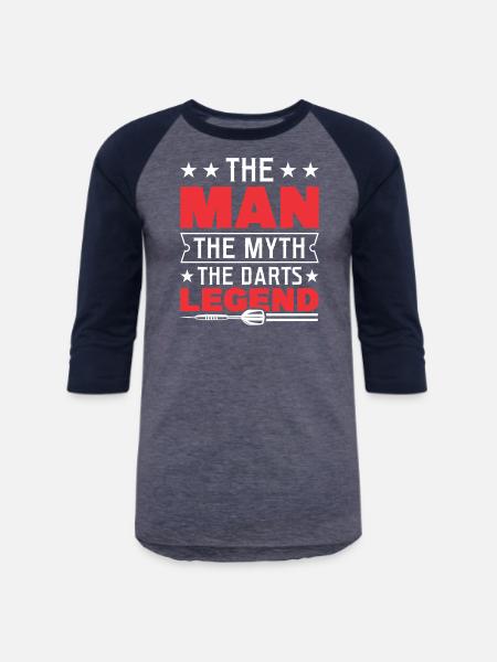 Darts Dart Player - Unisex Baseball T-Shirt - heather blue/navy