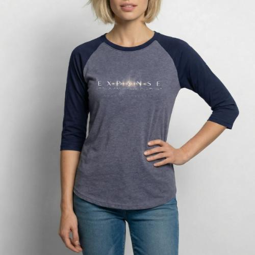 E X P A N S E on front / Avatars on back - Unisex Baseball T-Shirt