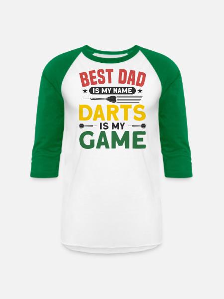 Darts Dart Player - Unisex Baseball T-Shirt - white/kelly green