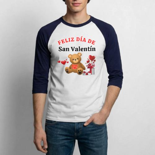 Valentine's Day Celebration Bears Love Hearts. - Unisex Baseball T-Shirt