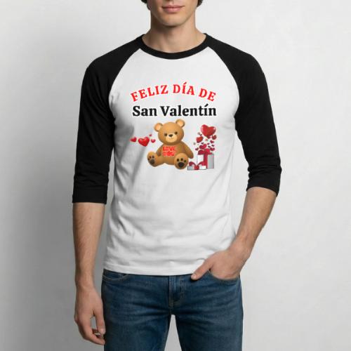 Valentine's Day Celebration Bears Love Hearts. - Unisex Baseball T-Shirt