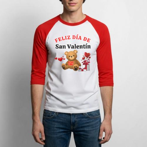 Valentine's Day Celebration Bears Love Hearts. - Unisex Baseball T-Shirt