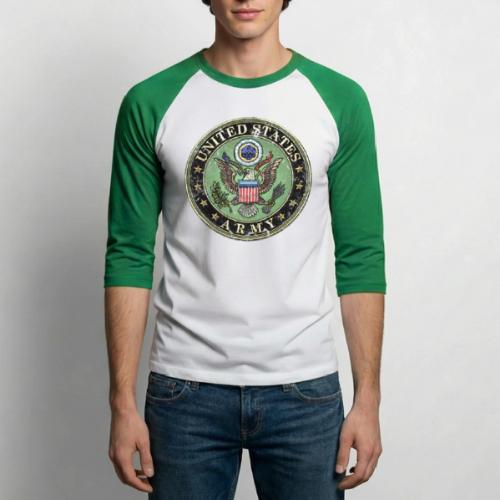 Worn US Army Seal - Unisex Baseball T-Shirt