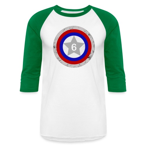 Captain 6th Birthday Shield - Unisex Baseball T-Shirt