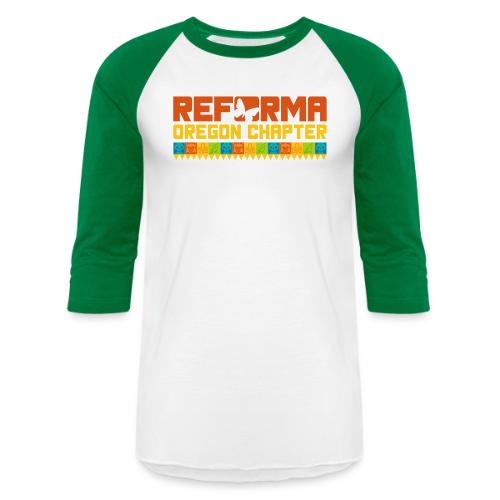 Reforma logo Orange - Unisex Baseball T-Shirt